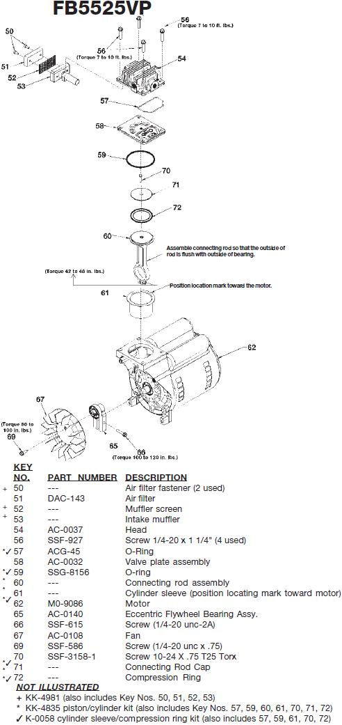 Devilbiss FB5525 Pump Breakdown